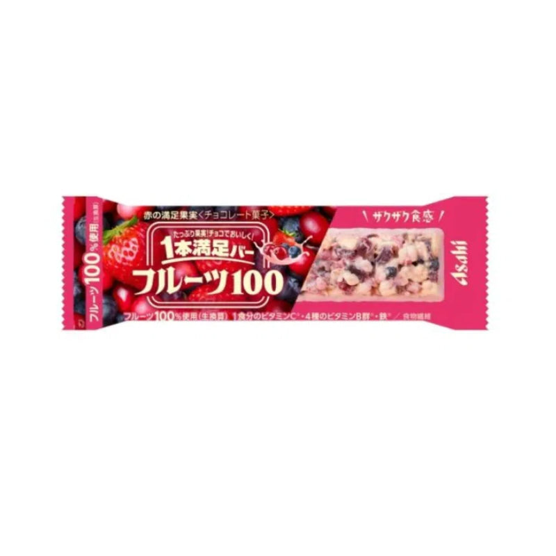 ASAHI Ippon Manzoku Bar Fruits 100 Fruit & Granola Chocolate Bar