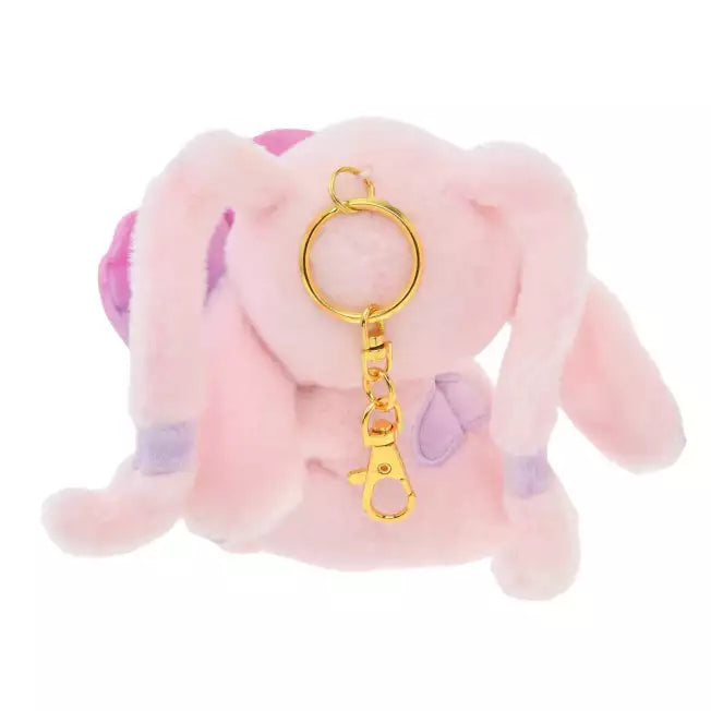 DISNEY Stitch and Angel Gradient Color Smily Heart Cushion Plush Keychain