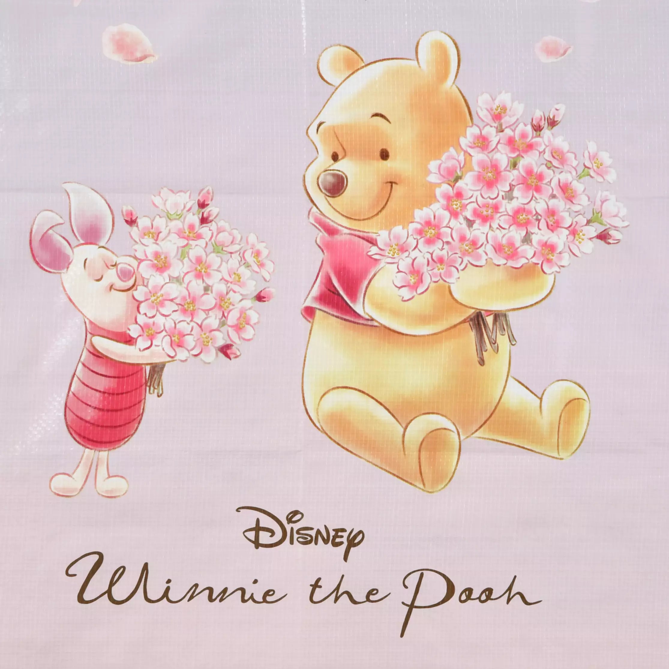 DISNEY Sakura Winnie the Pooh and Piglet Picnic Blanket with Pouch