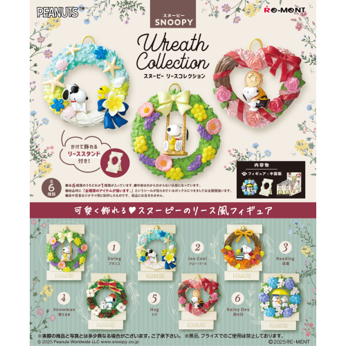 RE-MENT Peanuts Snoopy Wreath Collection Blind Box Figurine