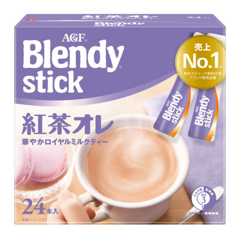 AJINOMOTO AGF Blendy Instant Tea au Lait (24 Sticks, Assorted Flavors Available)