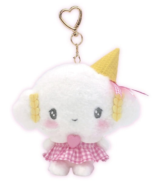 SANRIO Cogimyun 10th Anniversary Gingham Heart Ice Cream Mascot Holder