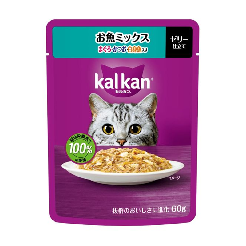 KAL KAN Mixed Fish Cat Food (Maguro Tuna, Bonito & Whitefish Blend)