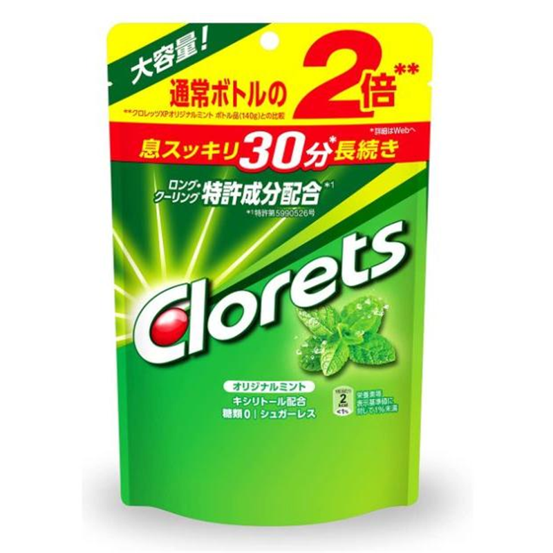 CLORETS Mint Flavored Chewing Gum