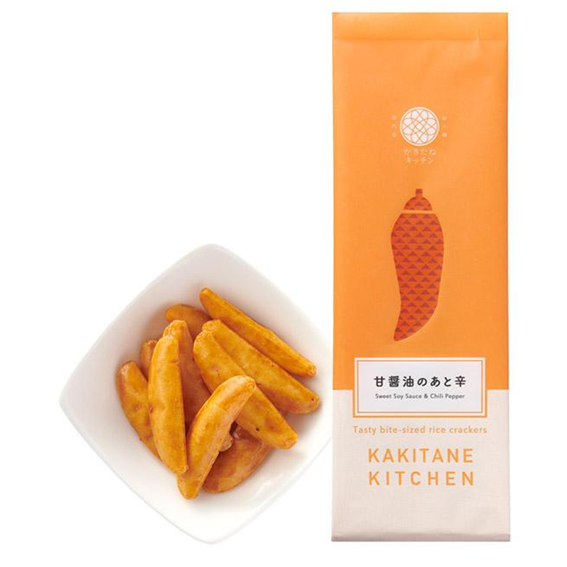 KAKITANE KITCHEN Sweet Soy Sauce & Chili Pepper Tasty Bite-sized Rice Crackers