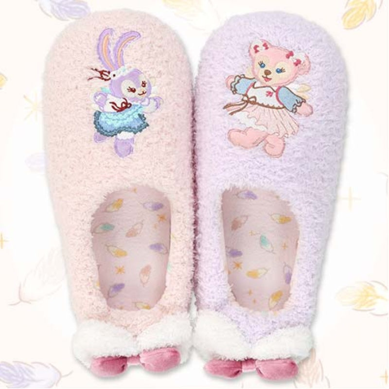DISNEY Duffy & Friends Wishing Wings StellaLou & ShellieMay Plush Slippers