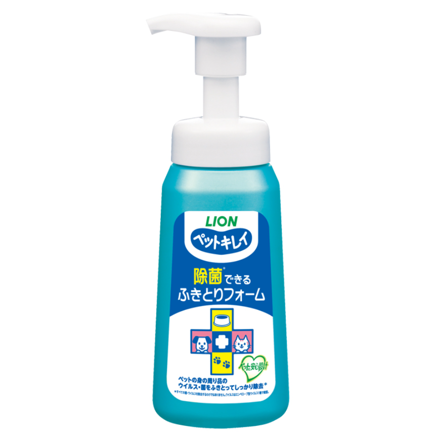 LION PET KIREI Disinfecting Wipe-Away Body Foam For Dogs And Cats