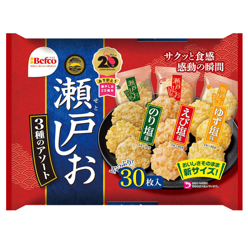 BEFCO Seto Shio 3-Flavor Fried Rice Cracker Assortment