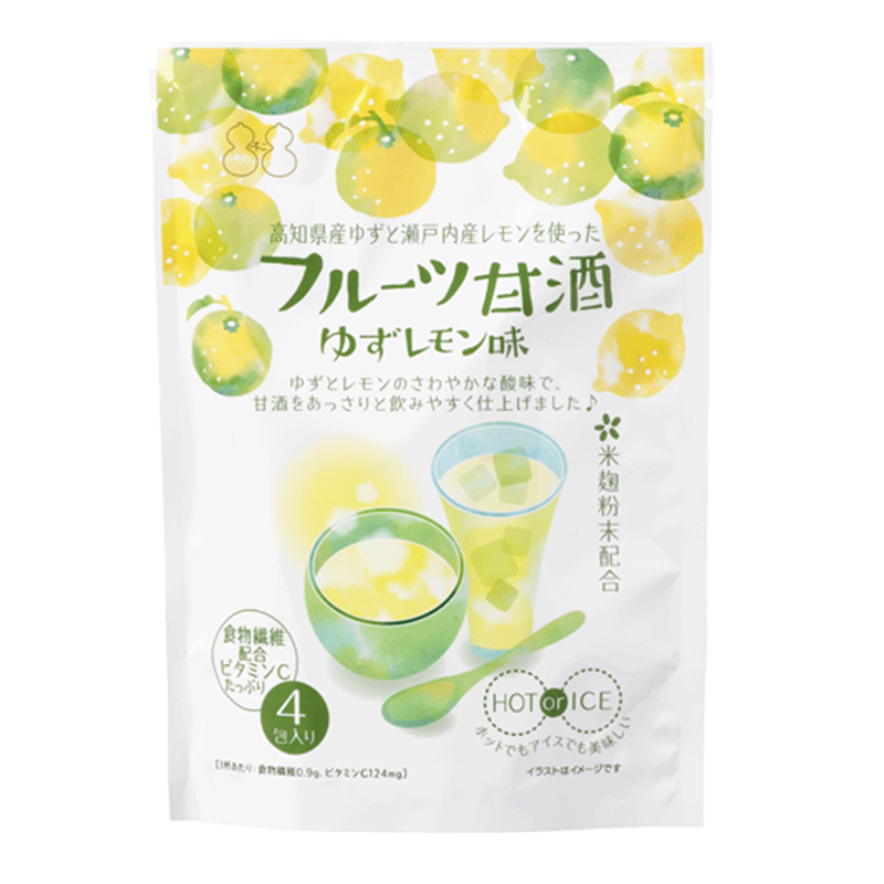 FUJI FOODS Fruit Flavored Amazake Fermented Rice Drink (Yuzu & Lemon Flavor)