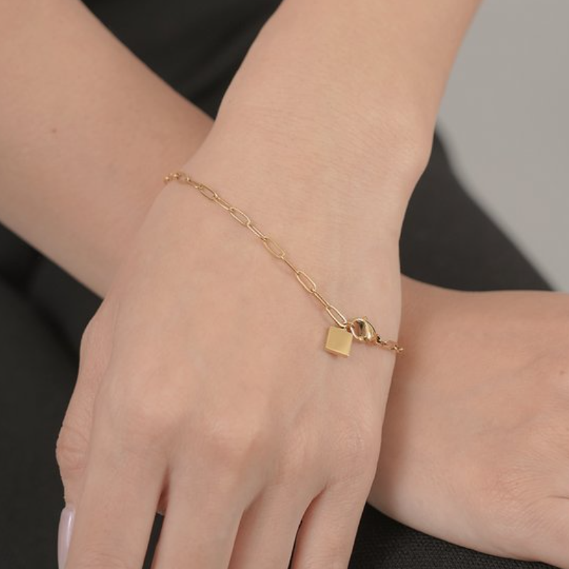 LUPIS 316L Square Pendant Bracelet
