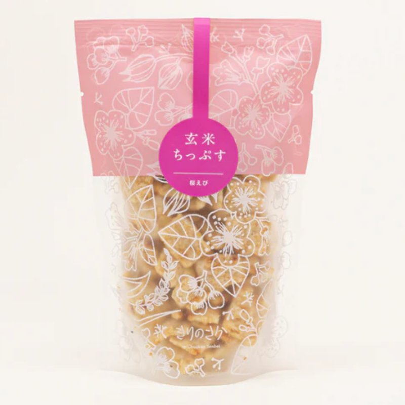 CHUOKEN SENBEI Sakura Shrimp Flavored Brown Rice Cracker Pouch