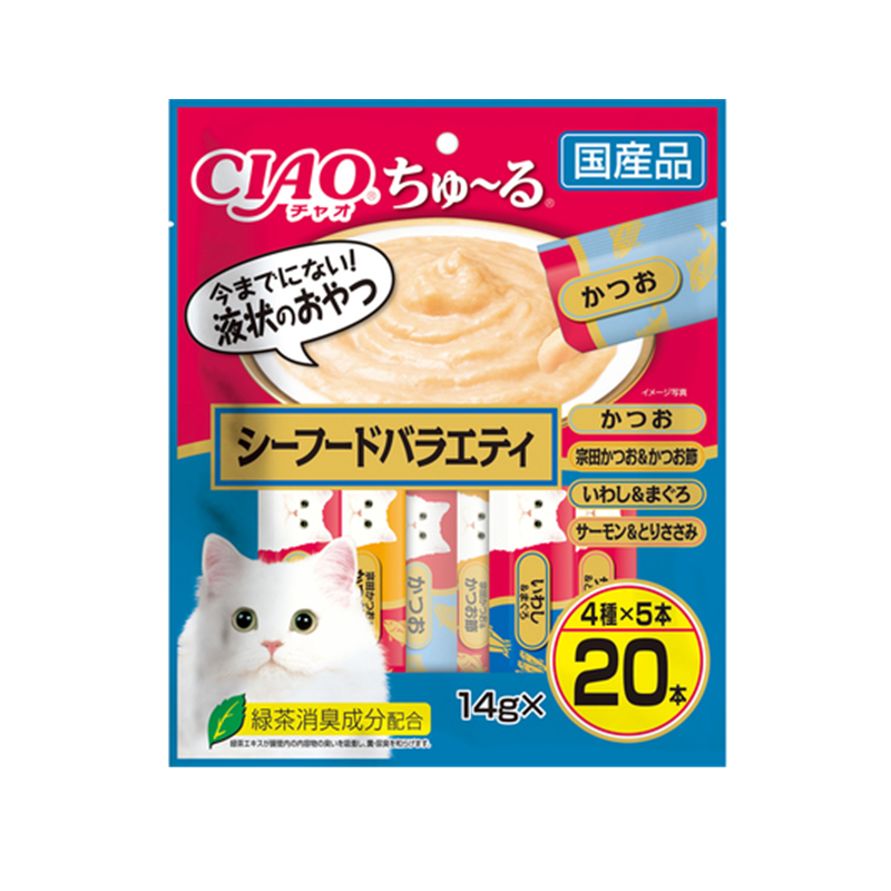 INABA CIAO Churu Seafood Mix Cat Treat
