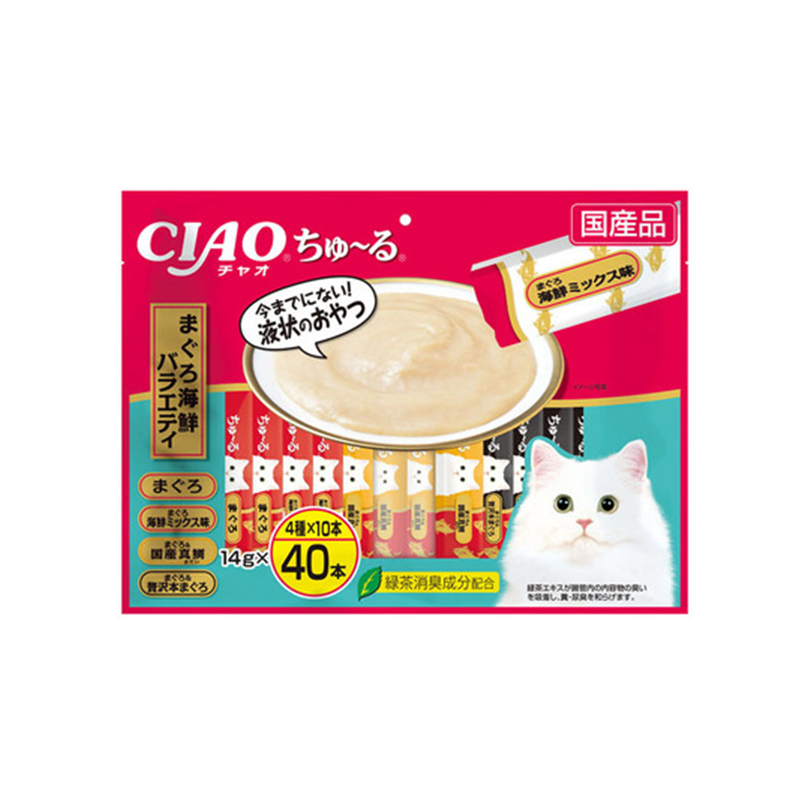 INABA CIAO Churu Bonito Tuna Variety Cat Treats