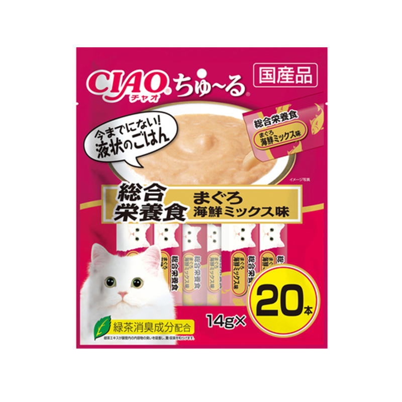 INABA CIAO Churu Comprehensive Cat Treats (Maguro Tuna & Seafood / Chicken & Seafood)