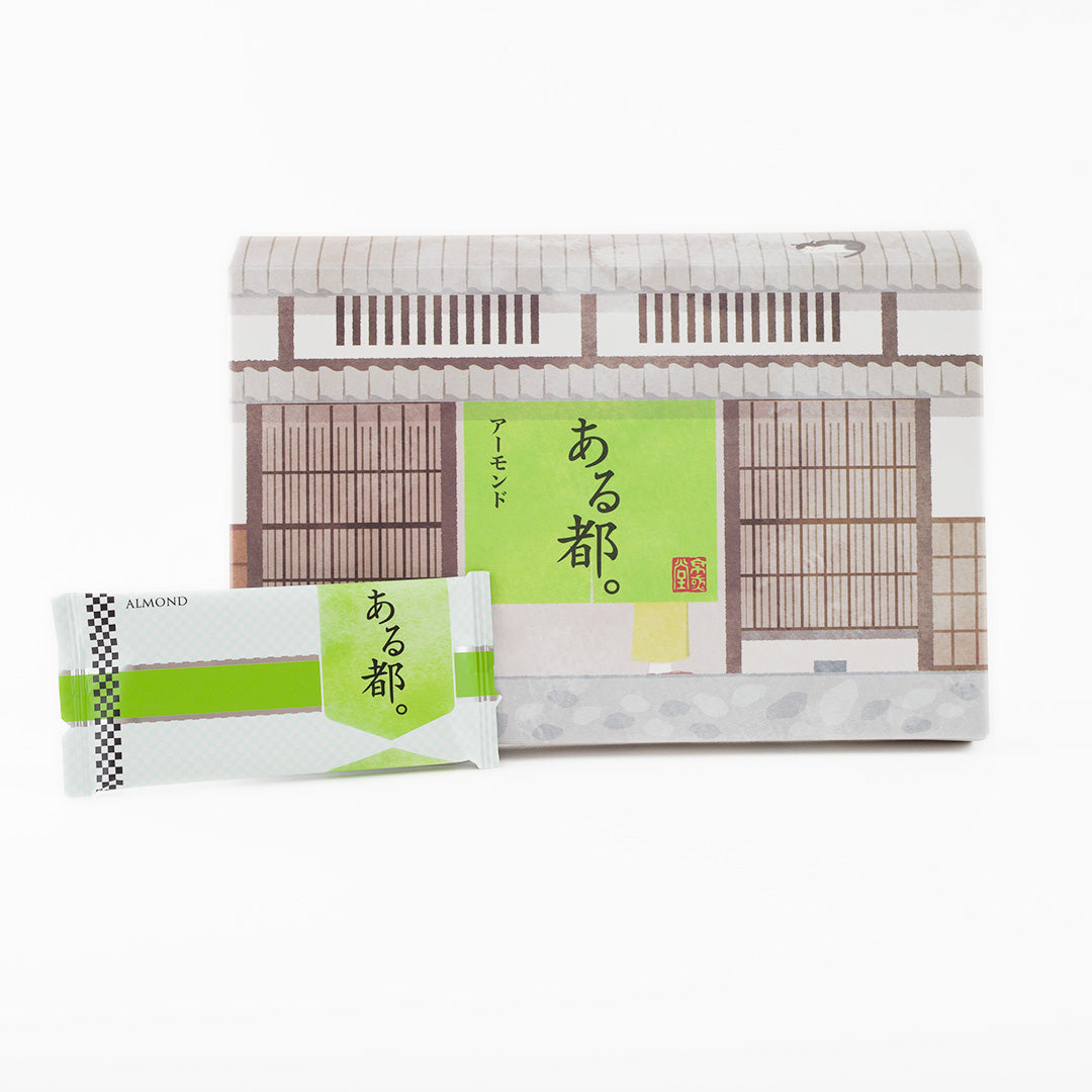 KYOSEN Kyo Machiya Box Aru Miyako Crushed Almond Cookies
