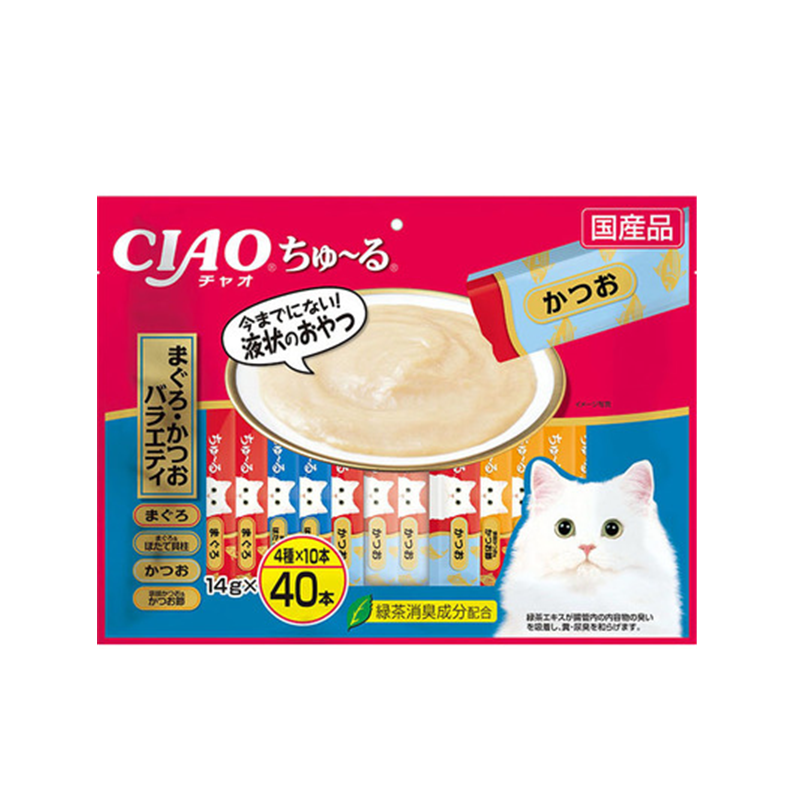 INABA CIAO Churu Cat Treats (Chicken/Bonito/Tuna Variety)