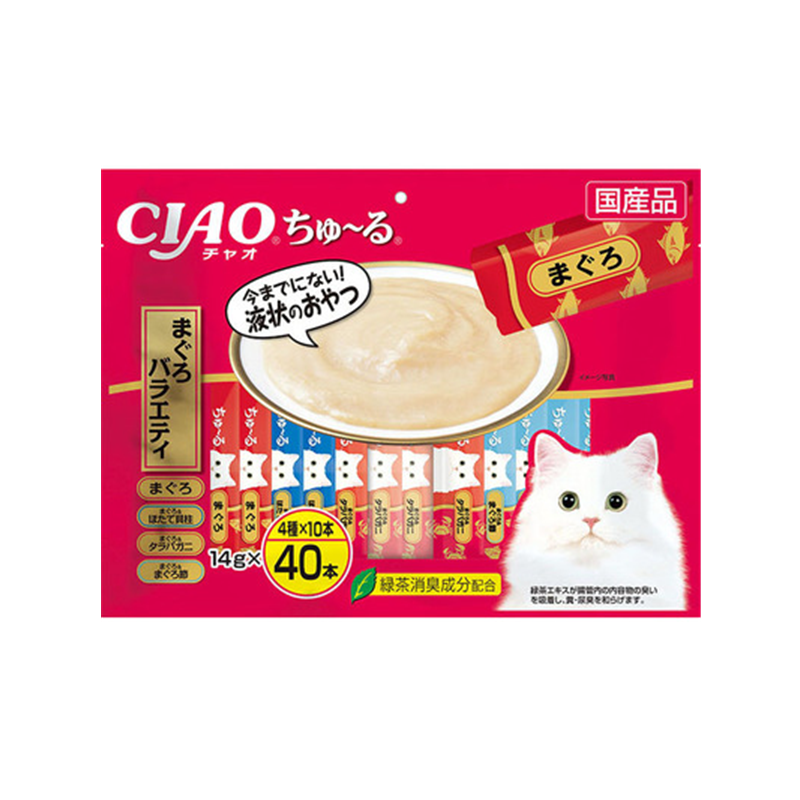 INABA CIAO Churu Cat Treats (Chicken/Bonito/Tuna Variety)