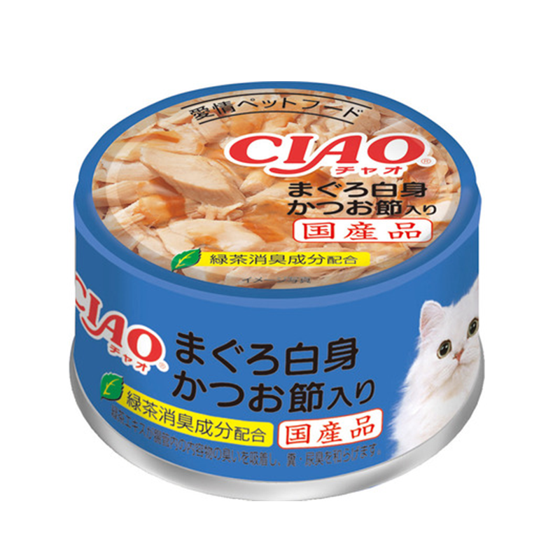 INABA CIAO Whitey Tuna White Meat With Bonito Flakes