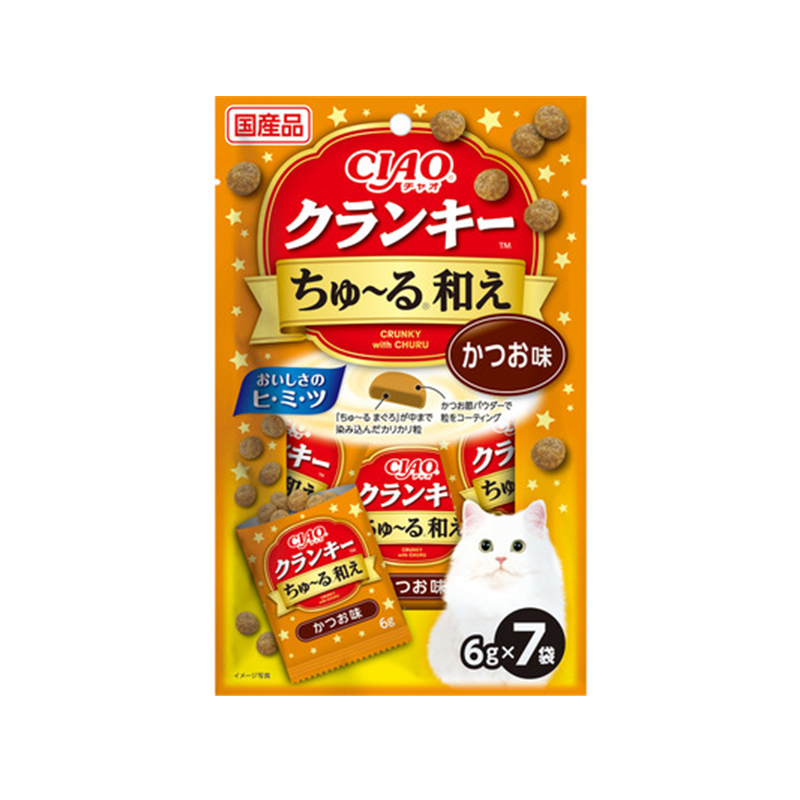 INABA CIAO Crunky Churu Infused Kibble Treats