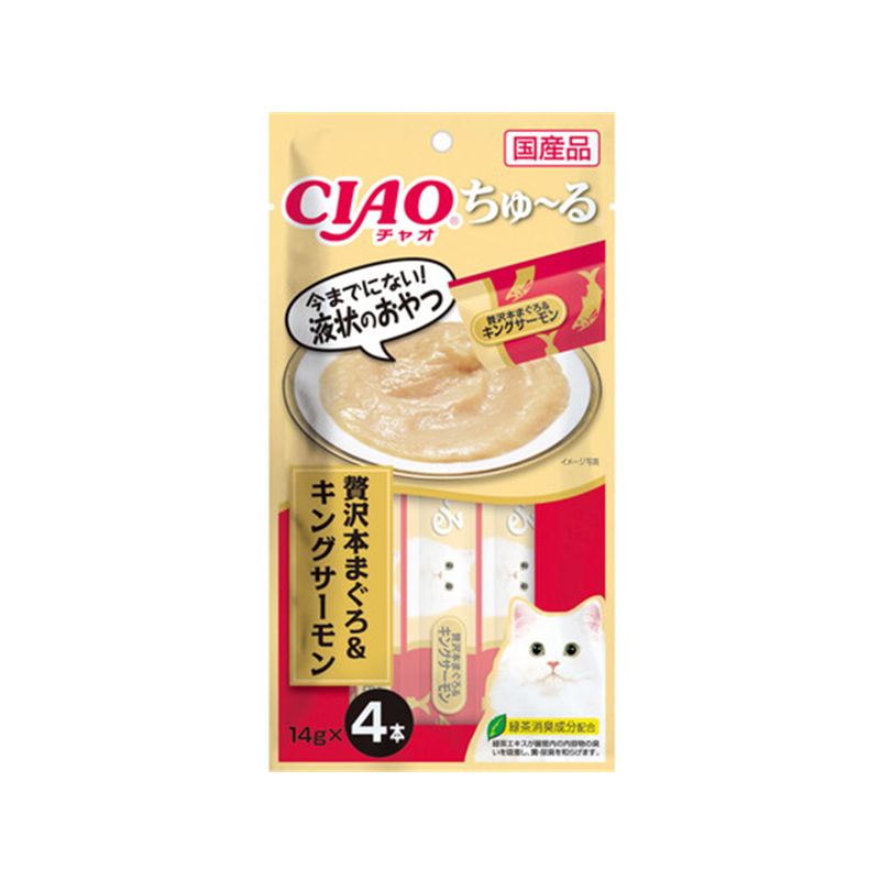 INABA CIAO Churu Premium Maguro Tuna & King Salmon
