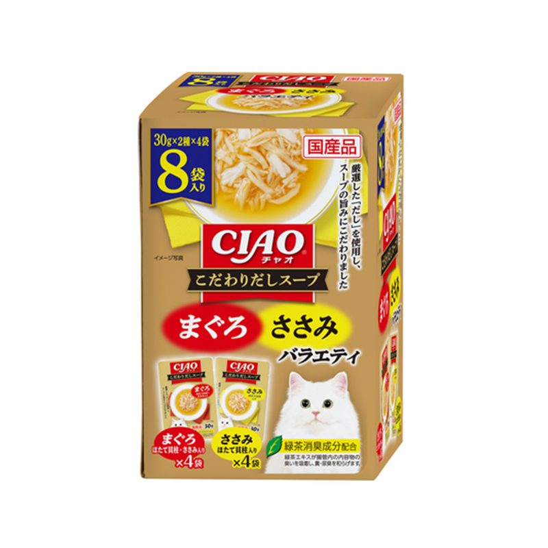 CIAO Kodawari Dashi Soup Tuna & Chicken Variety