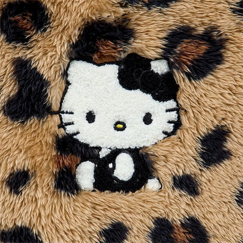 SANRIO Hello Kitty Zip-Up Boa Hoodie - Brown / White