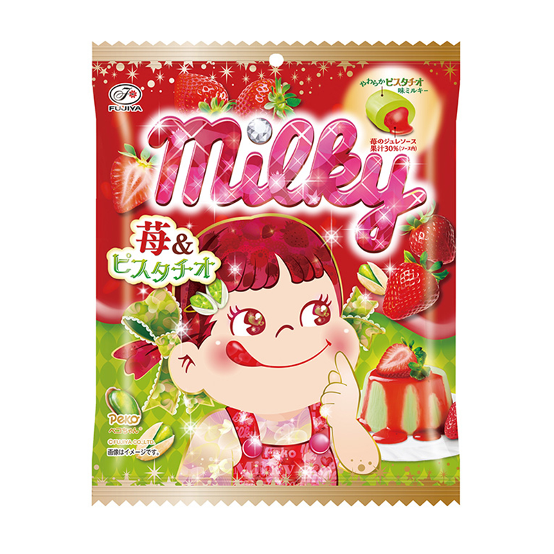FUJIYA Milky Candy (Strawberry & Pistachio)