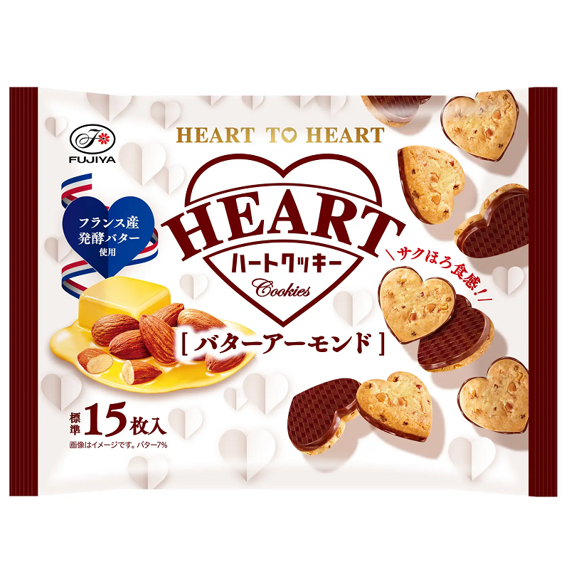 FUJIYA Heart to Heart Butter Almond Cookies