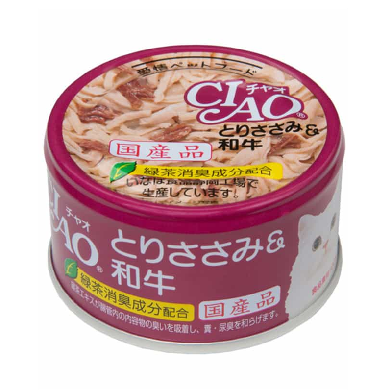 INABA CIAO Whity Chicken Fillet & Wagyu Beef Cat Food