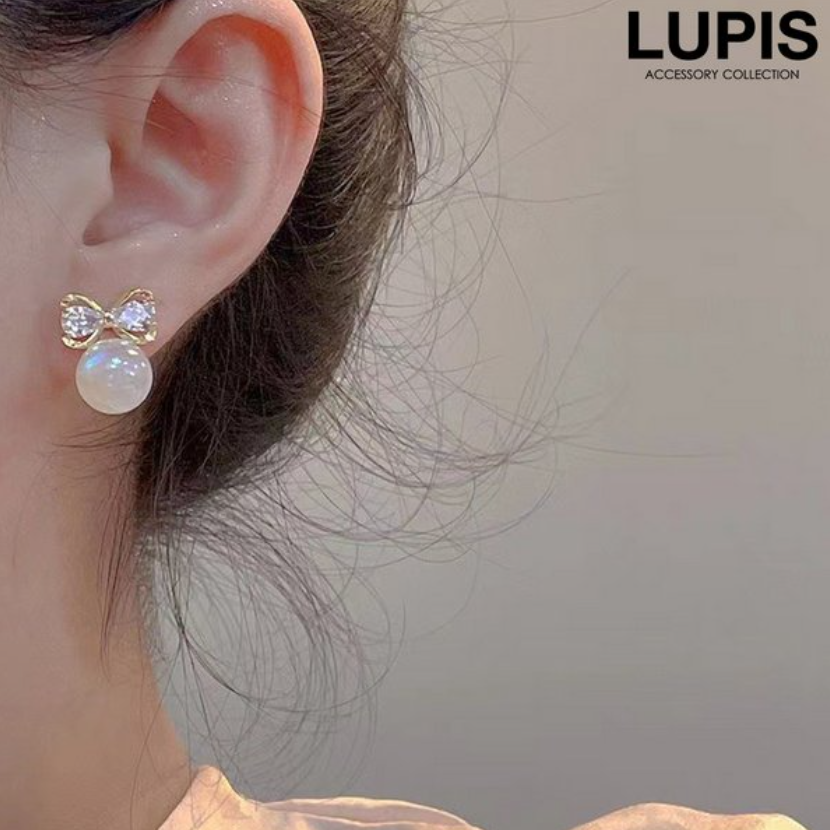 LUPIS Ribbon × Aurora Pearl Earrings