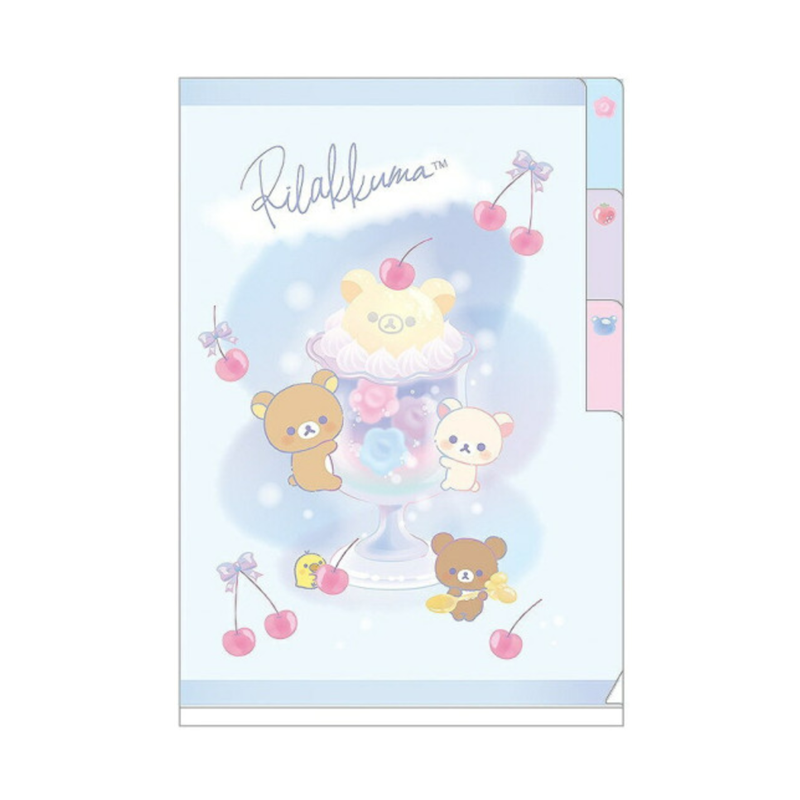 SAN-X Rilakkuma Cute Black and White A6 Double Clip Folder