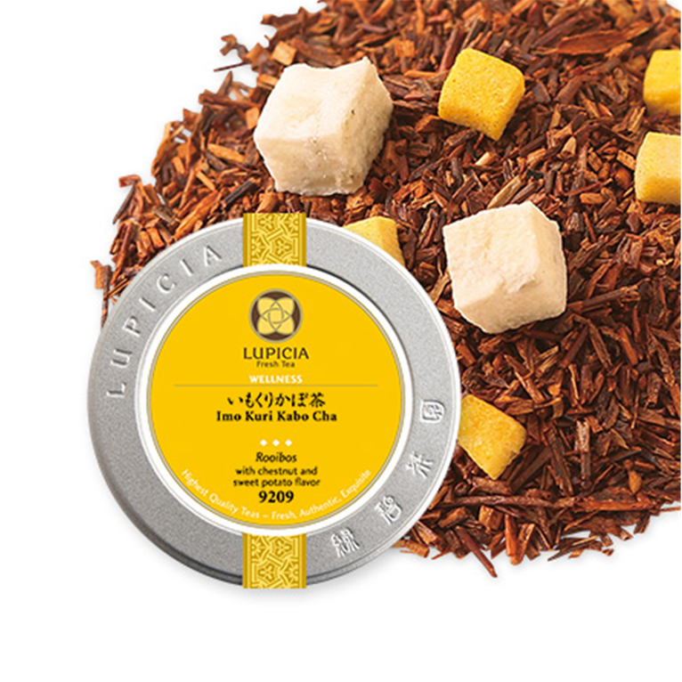 LUPICIA Imo Kuri Kabocha Tea (Sweet Potato, Chestnut, And Pumpkin Rooibos)