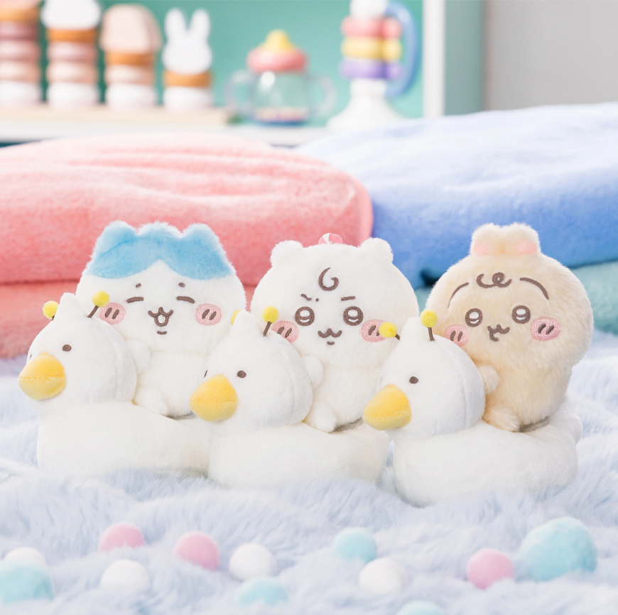 CHIIKAWA MARKET Chiikawa Baby Duck Riding Plush Keychain