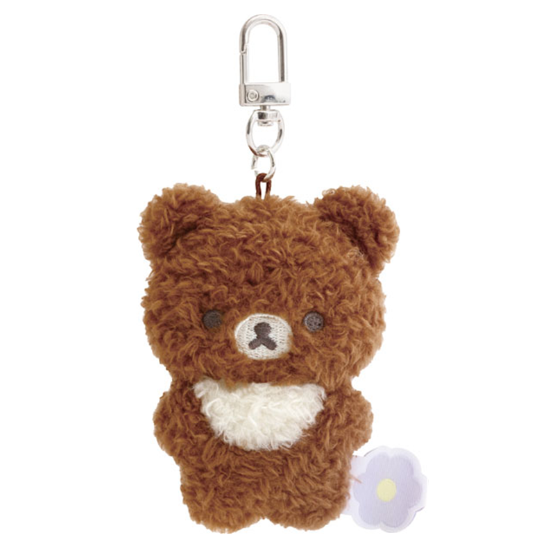 SAN-X Basic Rilakkuma Flower Plush Keychain