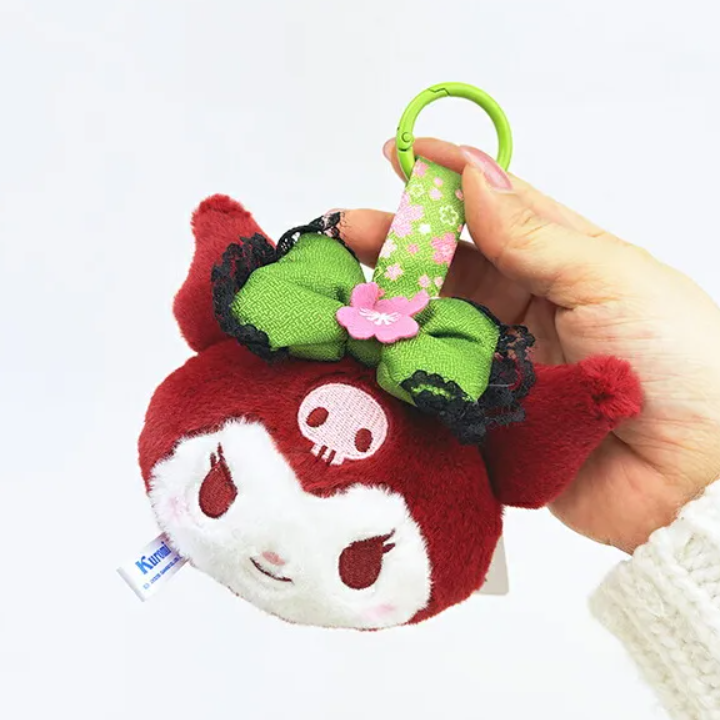 SANRIO Matcha Kimono Face Tag Plush Keychain