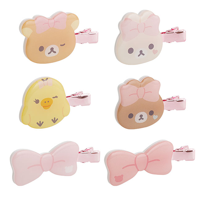 SAN-X Rilakkuma Ribbon Series Cute Hair Clip Blind Box (Random 1 Of 6 Designs)