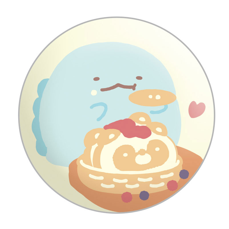 SAN-X Sumikko Gurashi Tanuki's Round Restaurant Pin (Random 1 Of 6)
