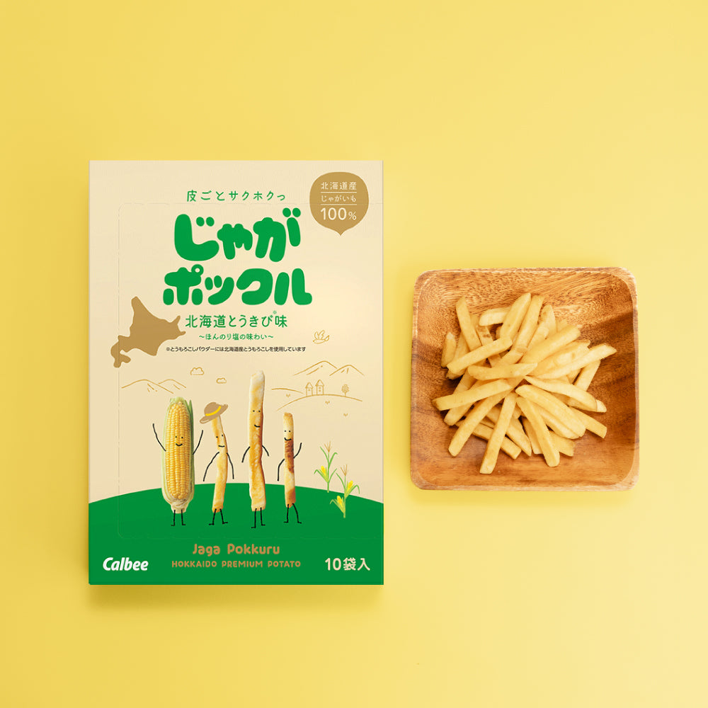 CALBEE Jaga Pokkuru Potato Sticks (Hokkaido Corn Flavor)