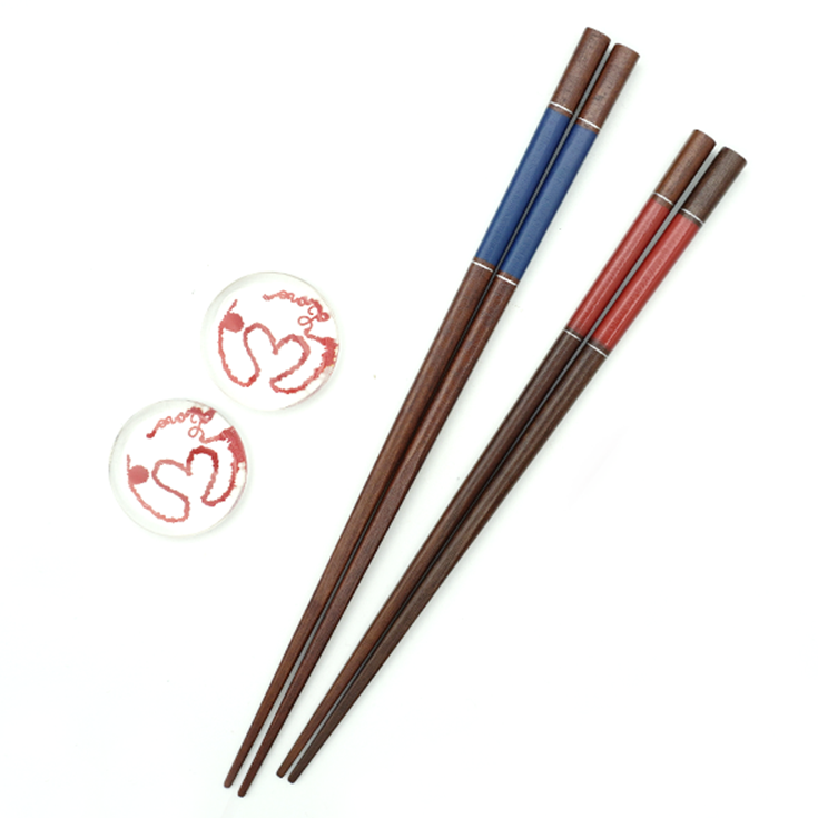 HYOZAEMON Genji Red Thread Of Fate Couple's Chopstick Set
