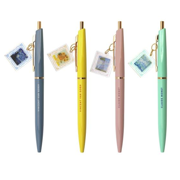 GREEN FLASH Daily Museum Vincent Van Gogh Ballpoint Pen With Portrait Charm