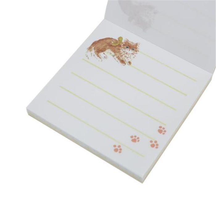 GREEN FLASH Yellow Ribbon Cat By Haruka Toshimitsu Memo Pad