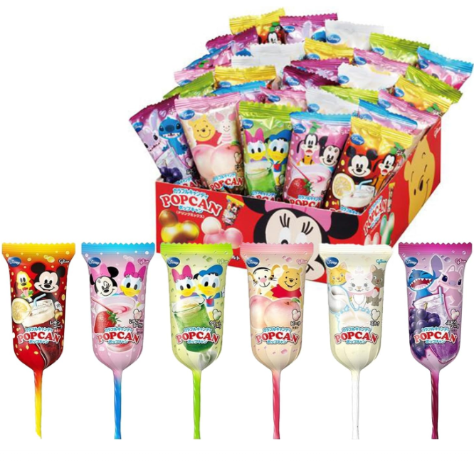 GLICO Disney Soda Pop Flavored Lollipops (Box of 30 Lollipops)