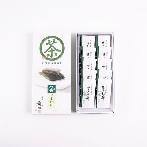 HARAGUCHIEN Yame Gyokuro & Matcha Mochi with Red Bean Filling – 10 Pieces