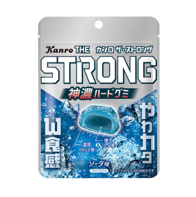 KANRO STRONG Hard Gummy Candy – Ramune Soda Flavour