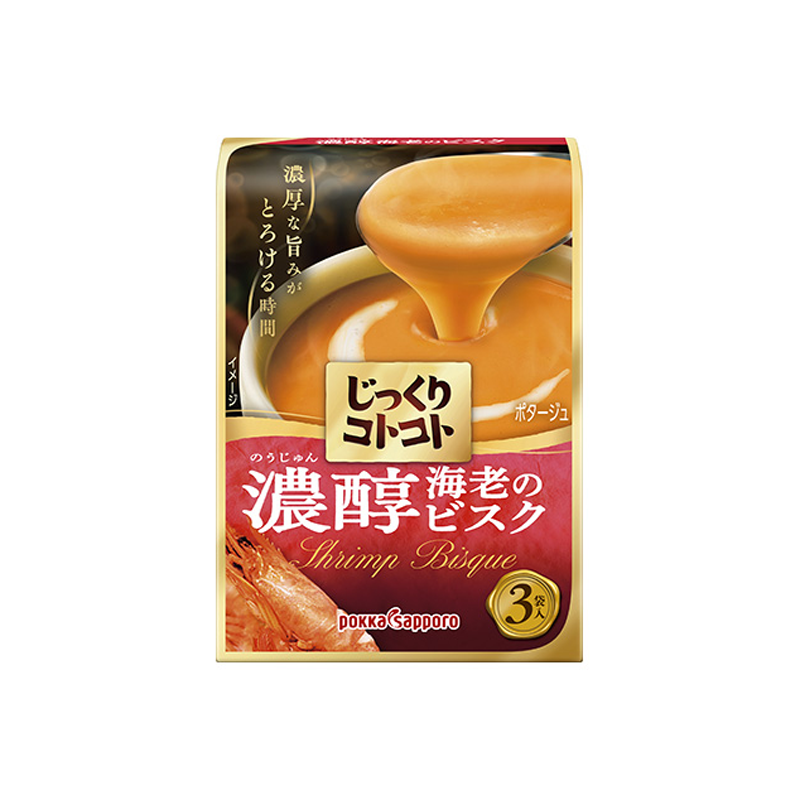POKKA SAPPORO Jikkuri Kotokoto Potage Soup 3 Pack – Assorted Flavors