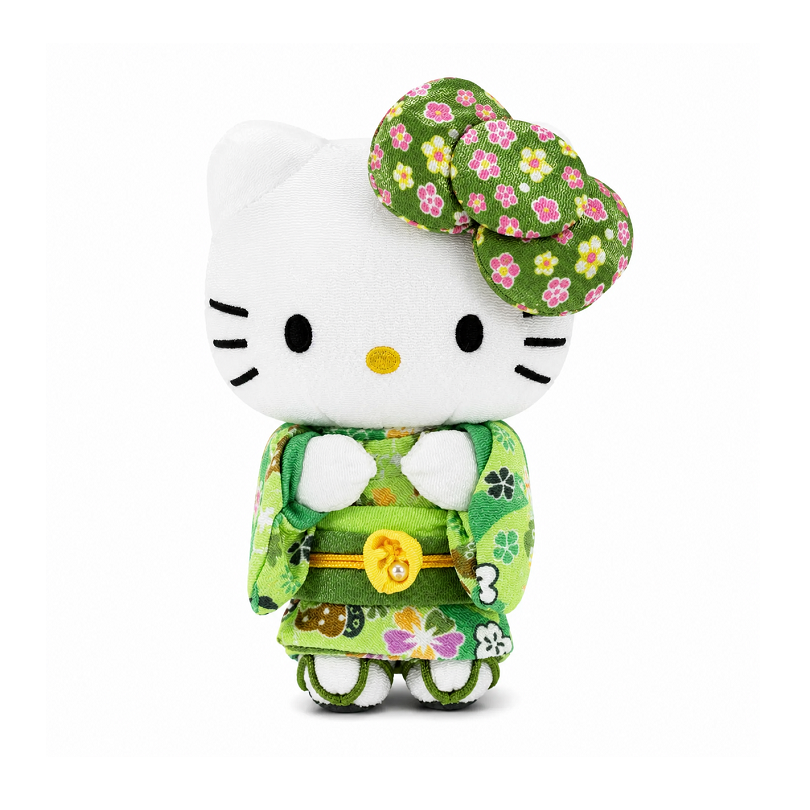 SANRIO Silk Kimono Style Small Hello Kitty Plush (Matcha Version)