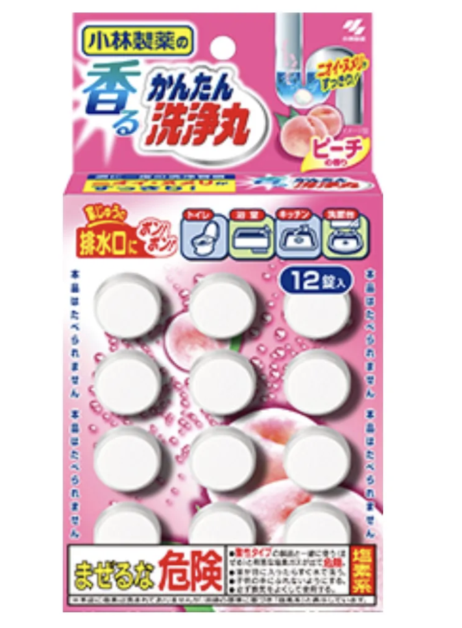 KOBAYASHI Drain Pipe Deodorizing Effervescent Tablets 12 Tablets
