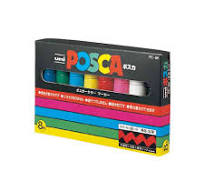 UNI MITSUBISHI PENCIL Posca Ultra-Thin 8-Color Water Marker Set